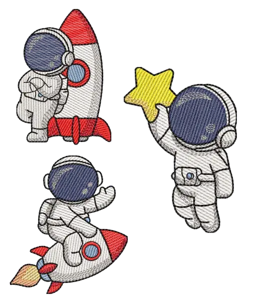 Matriz de Bordado Kit Astronauta